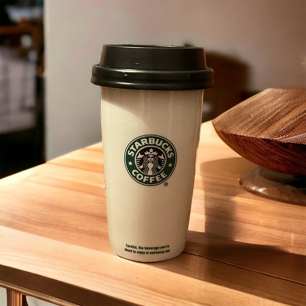 Starbucks Classic Logo Thermal Glass 12 Ounce Travel Cup! - Picture 16 of 16